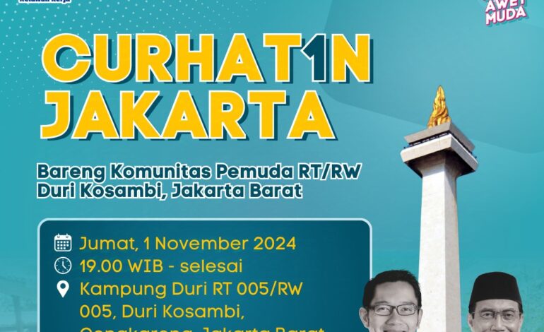 Curhat1n Jakarta Hadir di Duri Kosambi, Ajak Pemuda Bersuara!